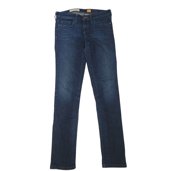 Pilcro and The Letterpress Size 28 Fit Serif Skinny Medium Wash Stretch Jeans - Picture 1 of 7